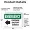 Signmission Propane Shutoff Switch (Left Arrow) With Symbol, 14 in W x Rectangle, Vinyl Decal OS-2PACK-EM-D-1014-L-10414 - alternate 2
